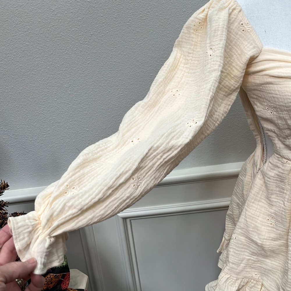 Creamy Mini Dress Size Small Perfect with Cowboy Boots ! Box 1 - Picture 7 of 10